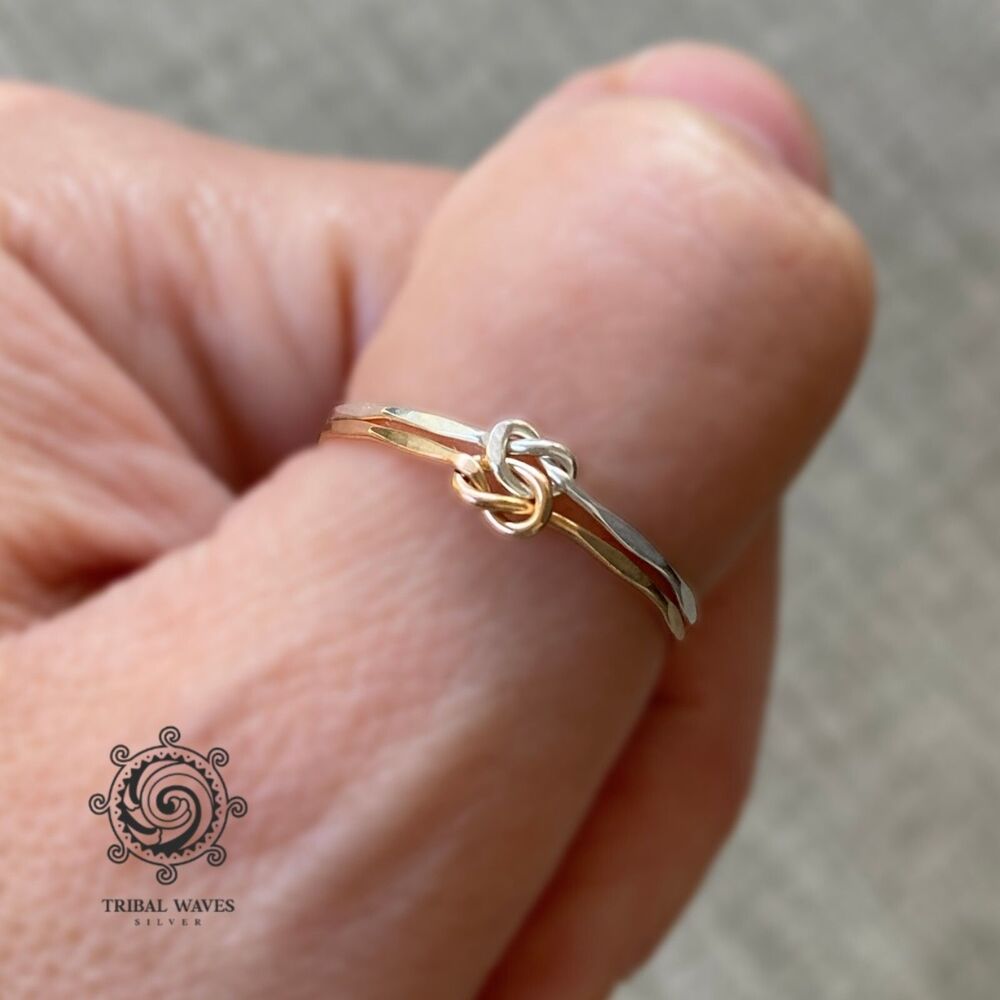 Mixed Metal Double Knot Ring Best Friend Tie the Knot Size 5